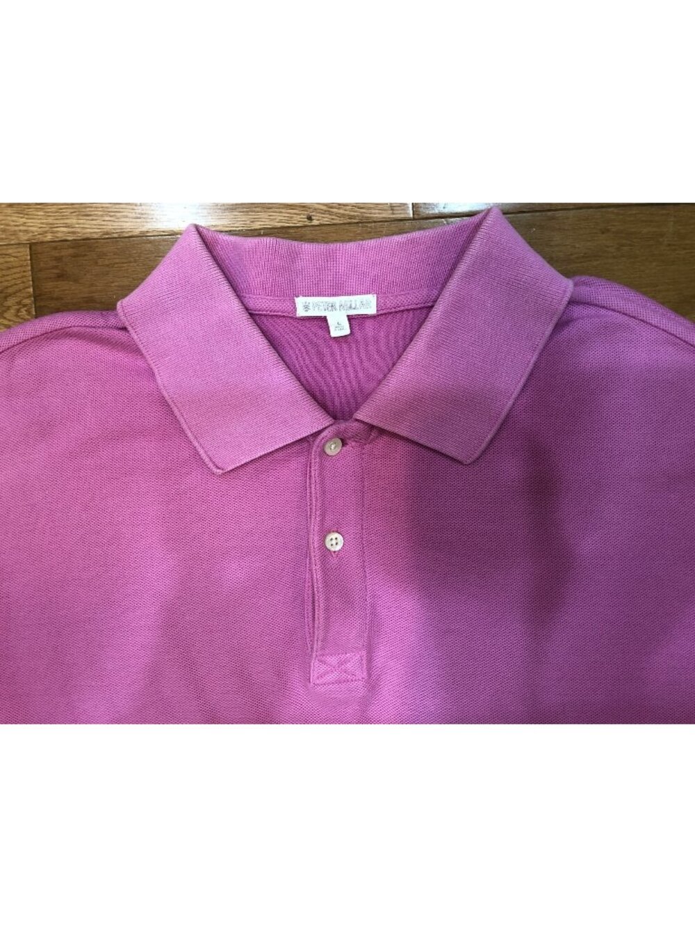 Peter Millar 100% Pima Cotton Hot Pink Short Sleeve Polo Shirt Size L